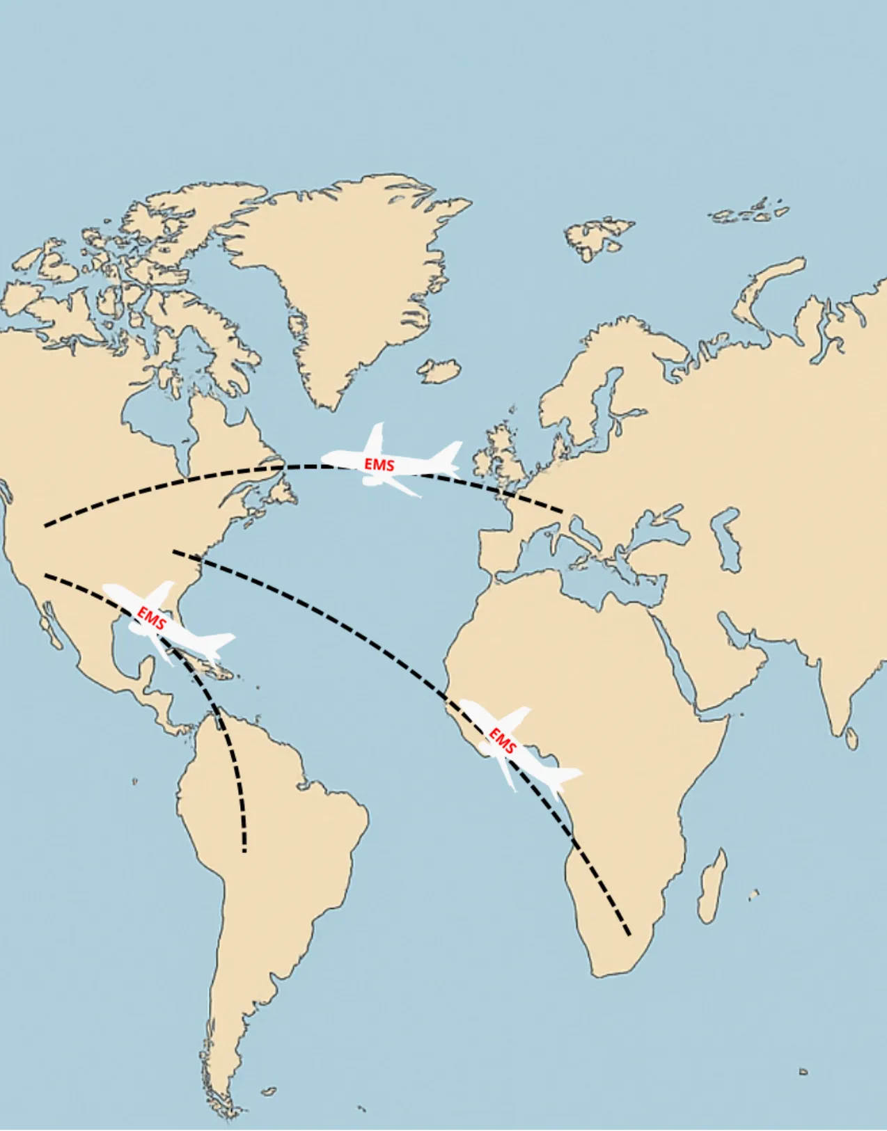 World Map EMS Aircraft World Map EMS Aircraft