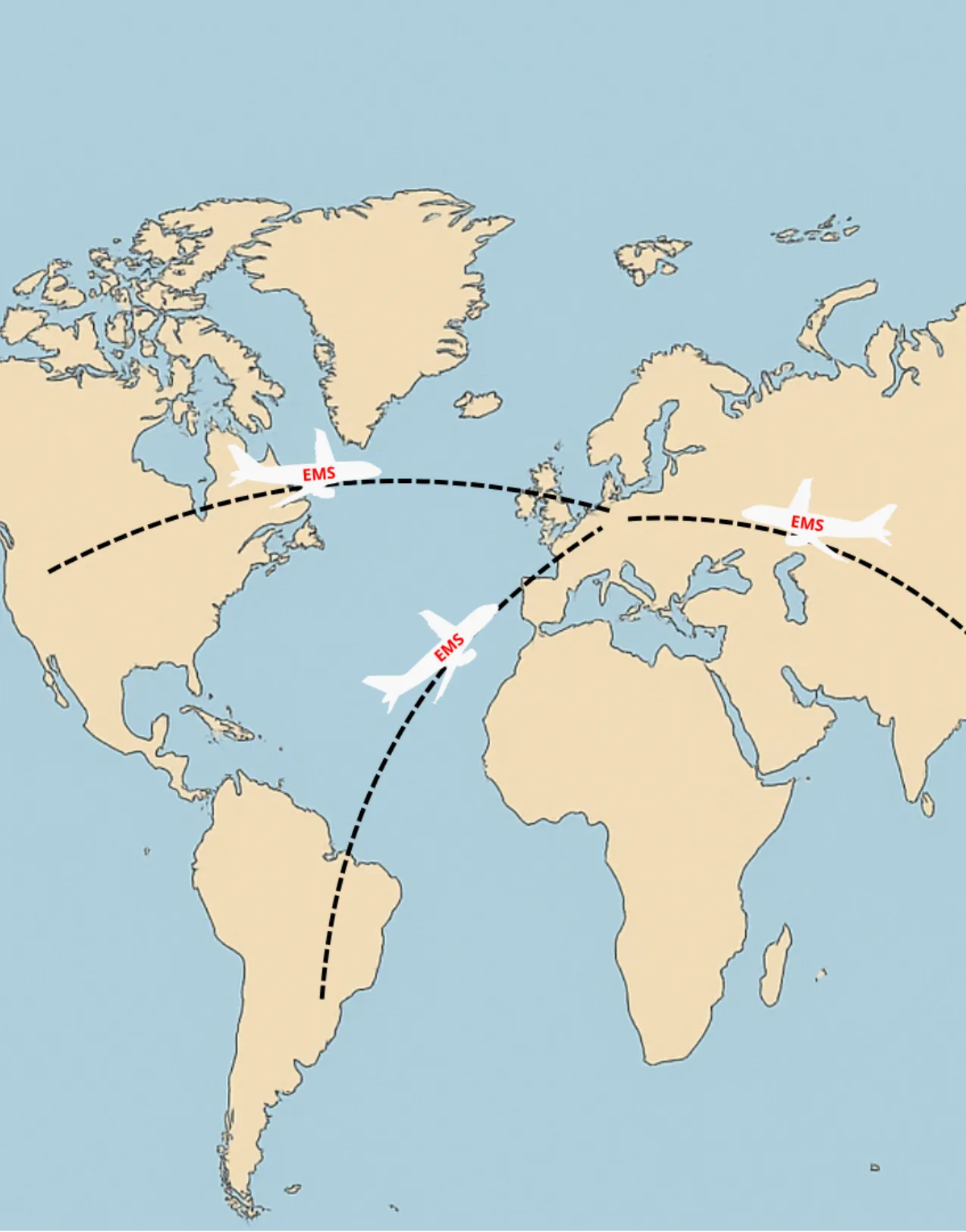 World Map EMS Aircraft DU World Map EMS Aircraft DU