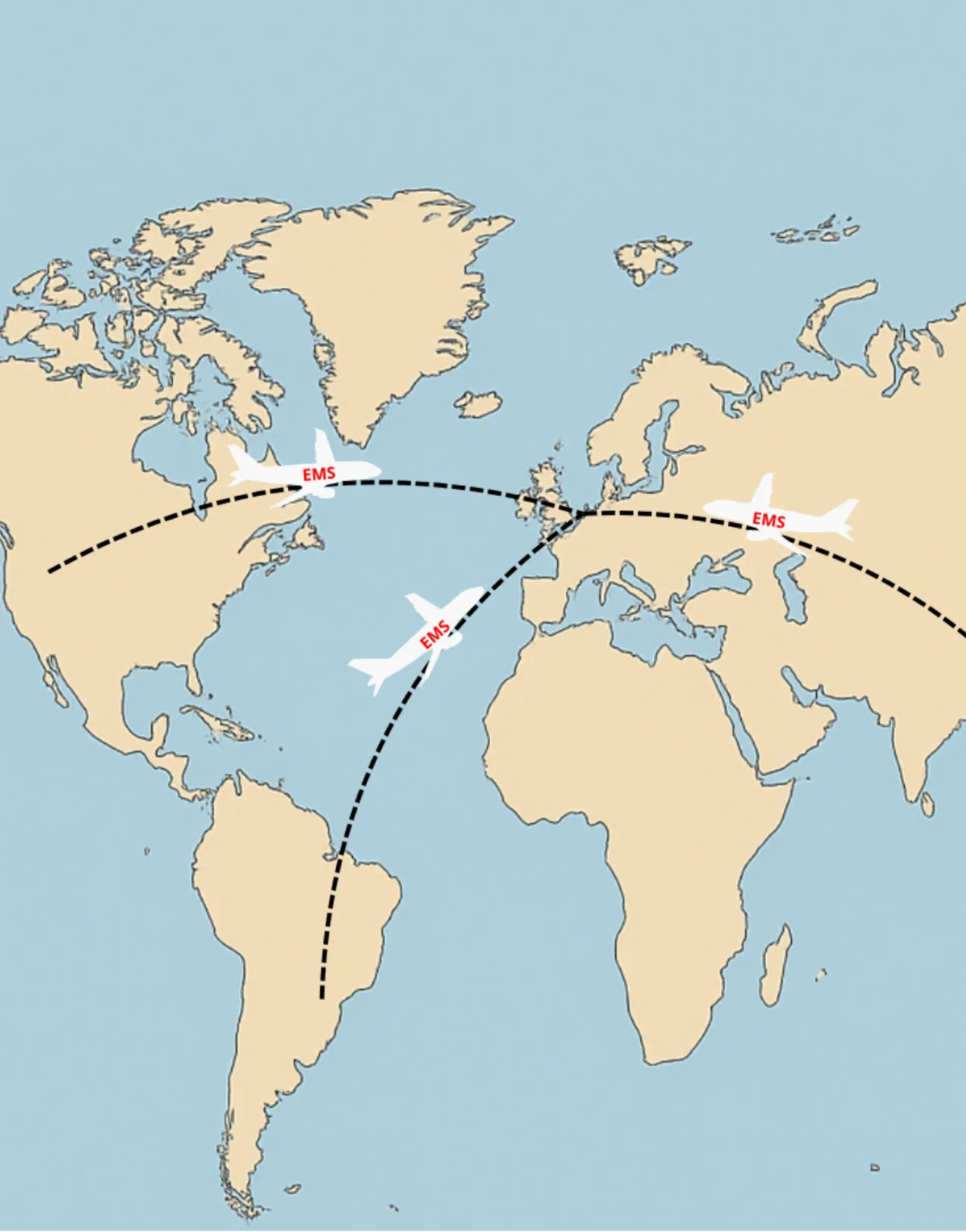 World Map EMS Aircraft NL World Map EMS Aircraft NL