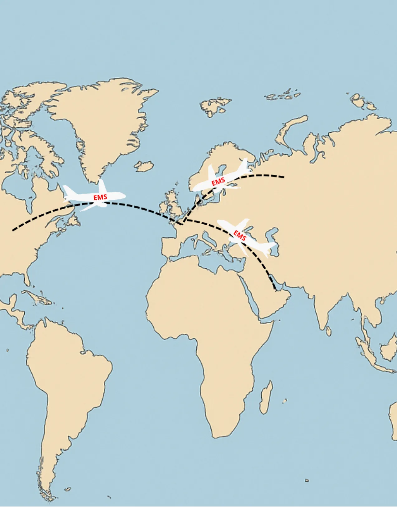 World Map EMS Aircraft FR World Map EMS Aircraft FR