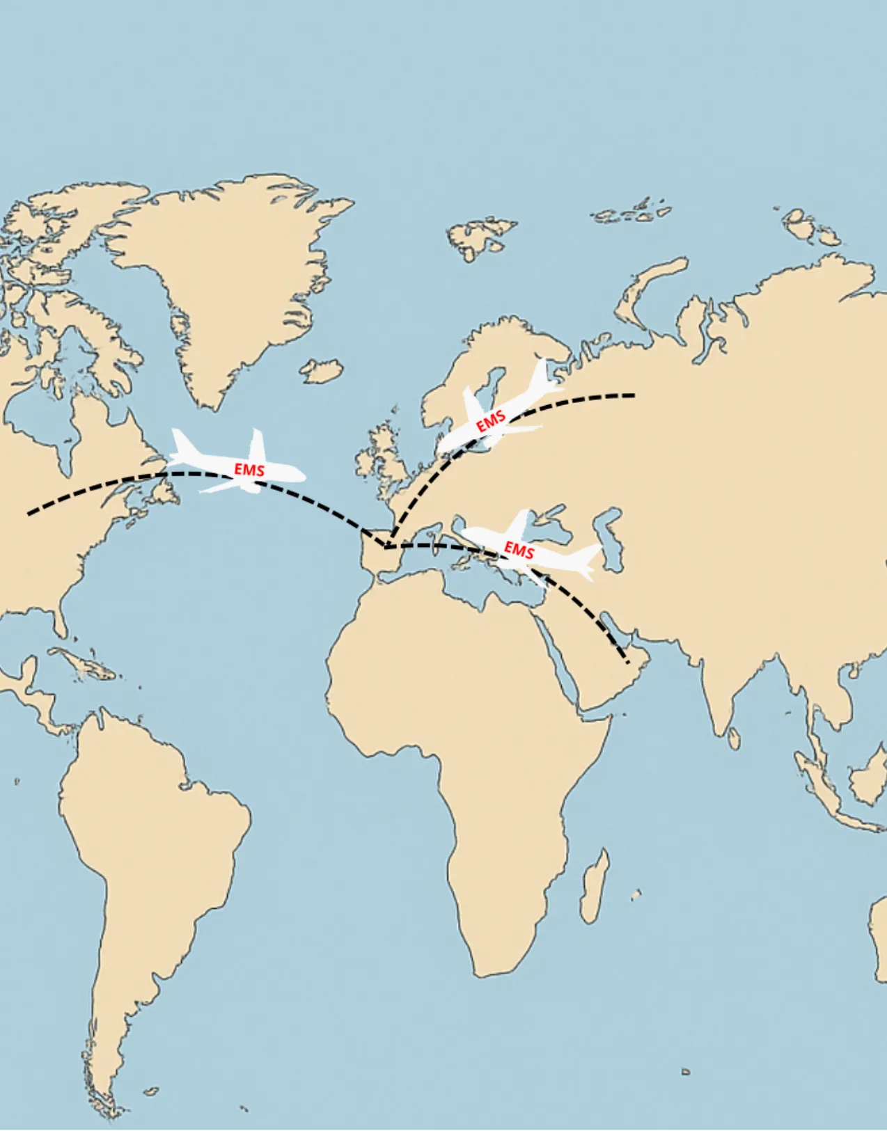 World Map EMS Aircraft ES World Map EMS Aircraft ES